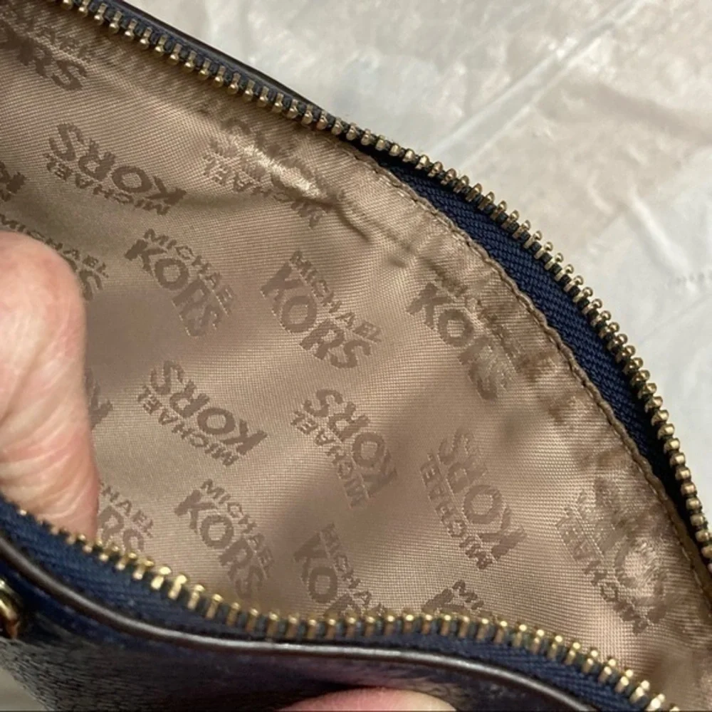 Michael kors blue leather wallet